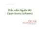 Bài giảng Phần mềm nguồn mở (Open-Source Software): Chương 1 - Võ Đức Quang